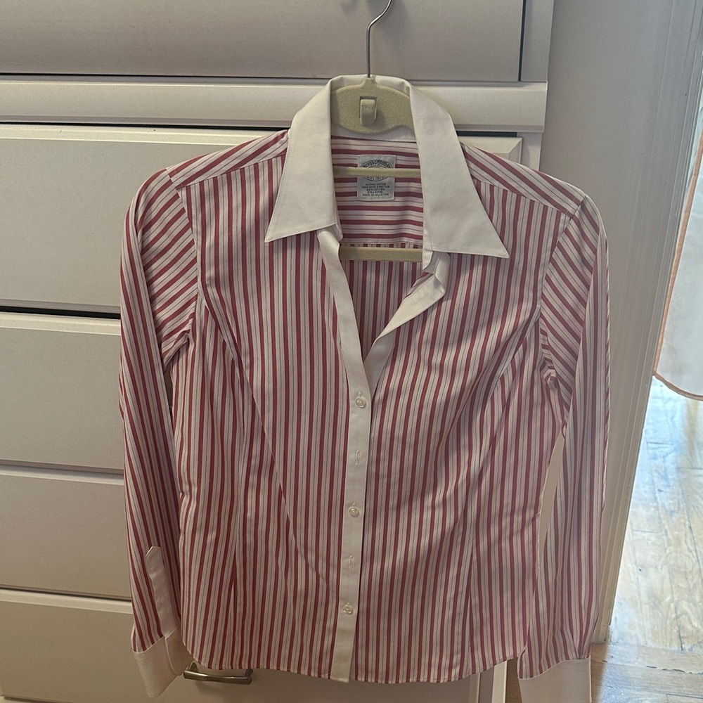 Brooks Brothers Red and White Striped Shirt